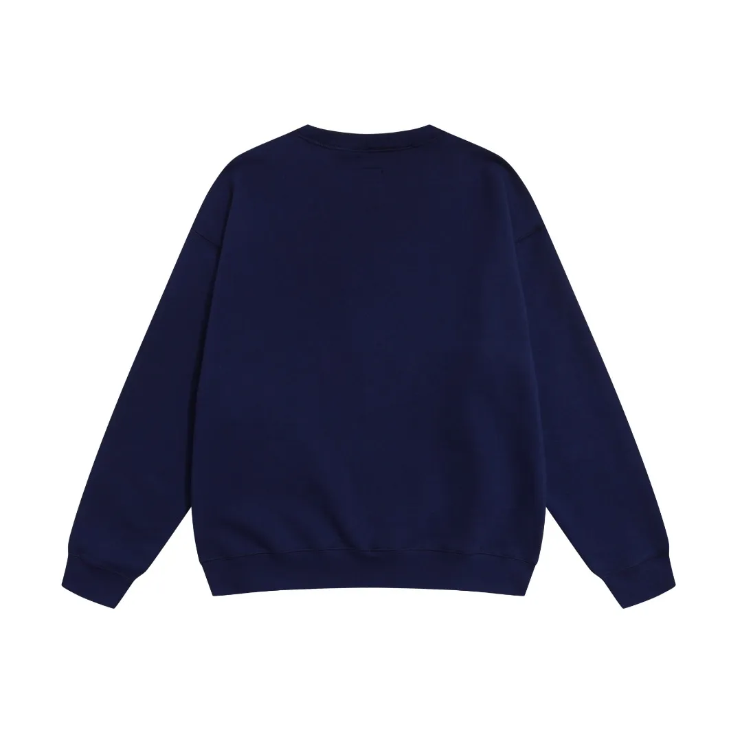 SAINT MICHAEL 25FO CREW SWEAT MX American retro velvet loose round neck sweatshirt Fabric: 420g Style number: SM610 Size: S-M-L-XL Color: black-blue Price: P190